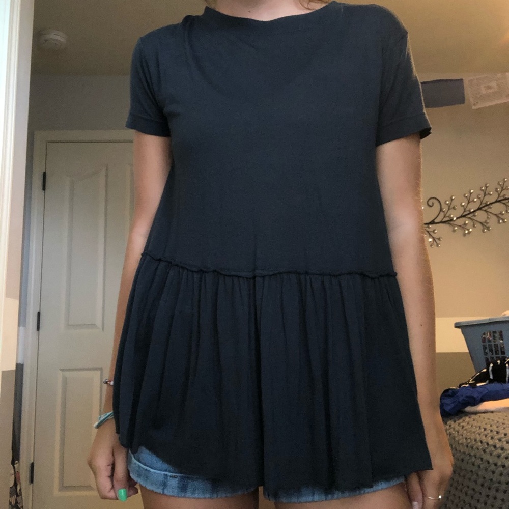 navy babydoll shirt